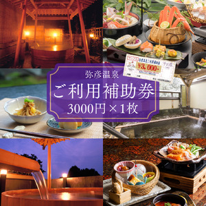 新潟 宿泊 弥彦温泉 ご利用補助券 3,000円分 | 宿泊