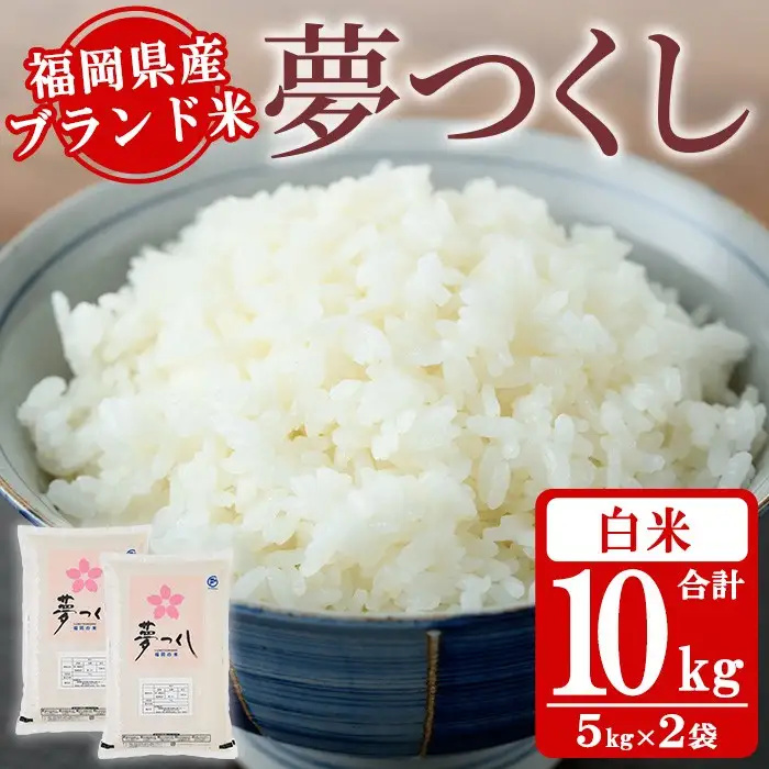 《白米》福岡県産ブランド米「夢つくし」(10kg・5kg×2袋) 白米 米 お米 おこめ ごはん ゆめつくし ご飯 常温 福岡県産 ブランド米 常温 常温保存 おにぎり おむすび お弁当 ライス【朝ごはん本舗】as05-046
