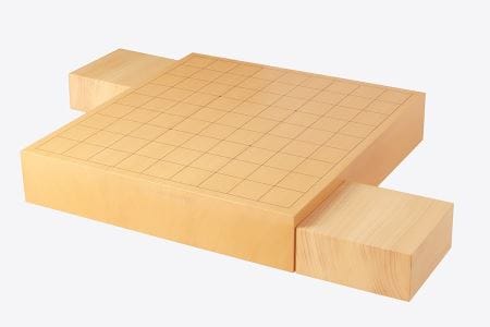 国産「榧」の卓上将棋盤（駒台付）【熊須碁盤店】_A0114-159