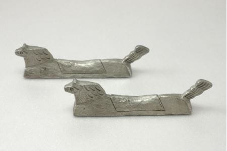 錫でできた「馬のカトラリーレスト」【三三鋳金工房】_A0114-182
