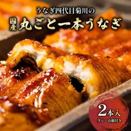 うなぎ四代目菊川の「丸ごと一本鰻」2本入【配送不可地域：離島】【1228655】