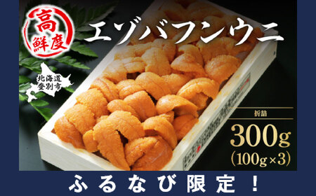 【ふるなび限定】極上 エゾバフンウニ 折詰 300g 配送期間A：6月上旬～8月中旬 FN-Limited-PR