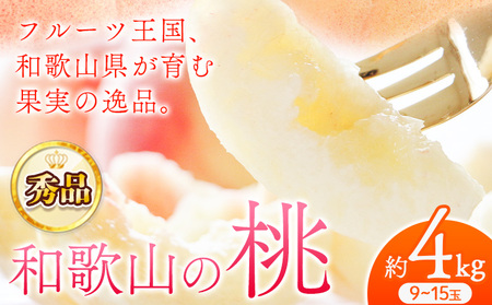 【2027年先行予約】秀品 和歌山の桃 約4kg