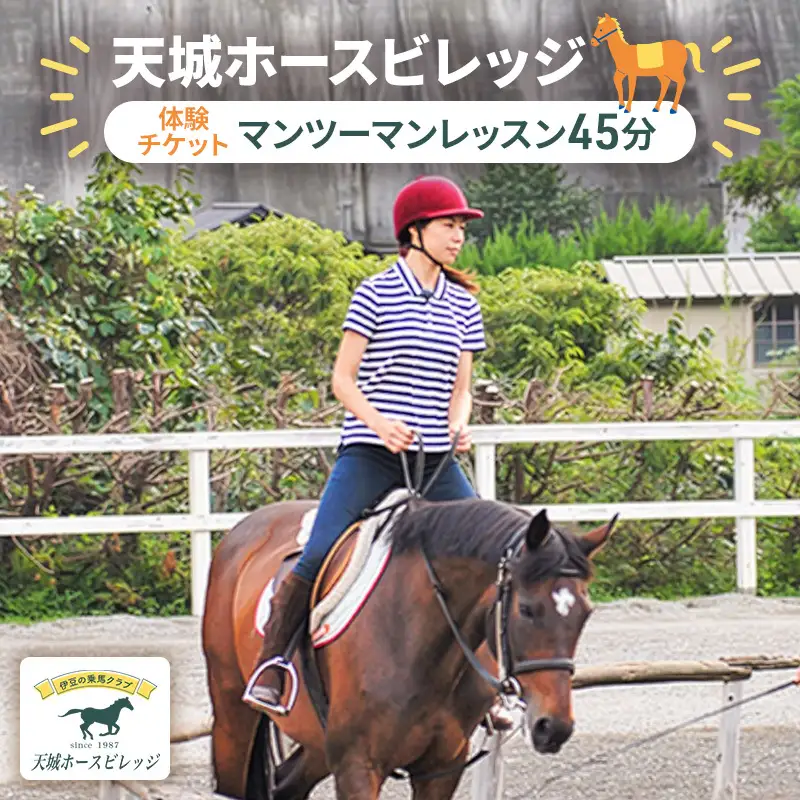施設利用券 天城ホースビレッジ 乗馬体験 45分 施設利用券