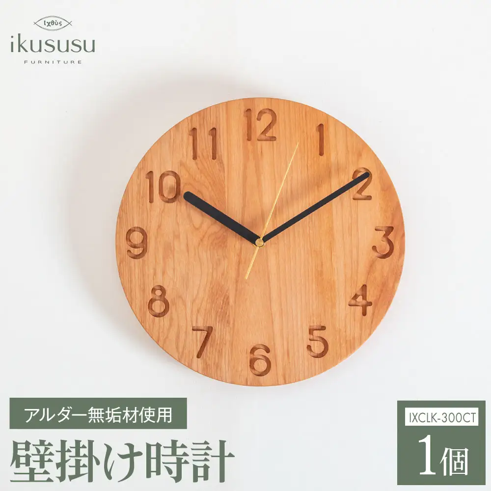 ikususu　壁掛け時計　IXCLK-300CT　1個 [No.405]