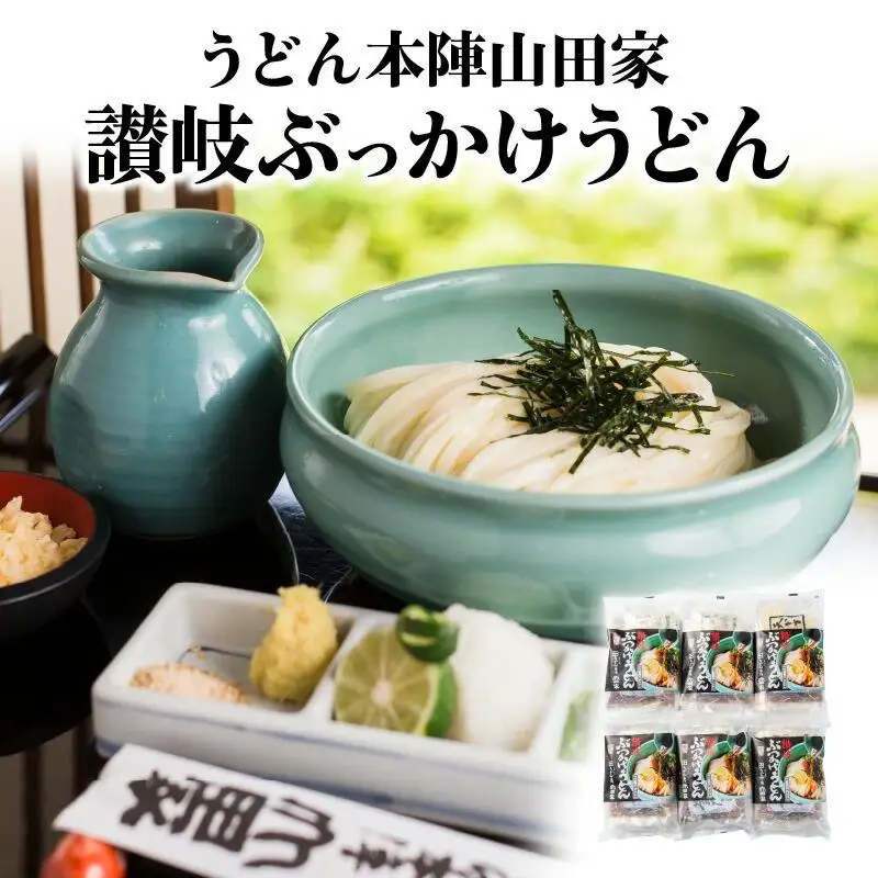 うどん本陣山田家 冷凍讃岐ぶっかけうどん6食（高松市）
