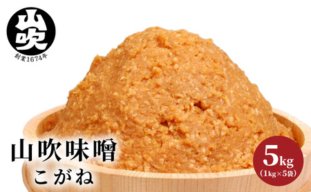 9月30日掲載終了 味噌 山吹味噌 こがね 5kg （1kg×5袋） セット 信州味噌 みそ ミソ 熟成 信州 信州みそ 調味料 小分け 長野県 長野 