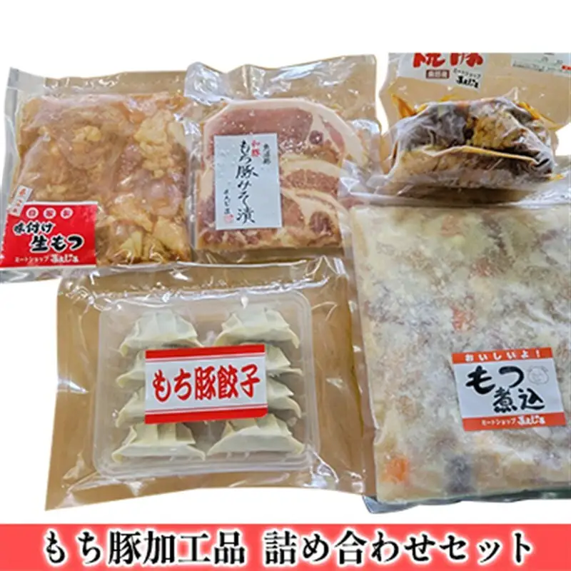 味付け 生モツ等 もち豚 加工品 詰め合わせ セット お肉 豚肉 ロース 惣菜 冷凍 餃子 もつ
