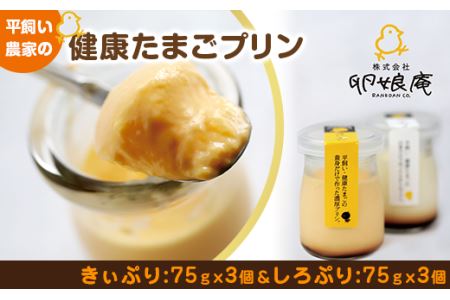 平飼い農家の健康たまごプリン「きぃぷり・しろぷり」(計6個入)