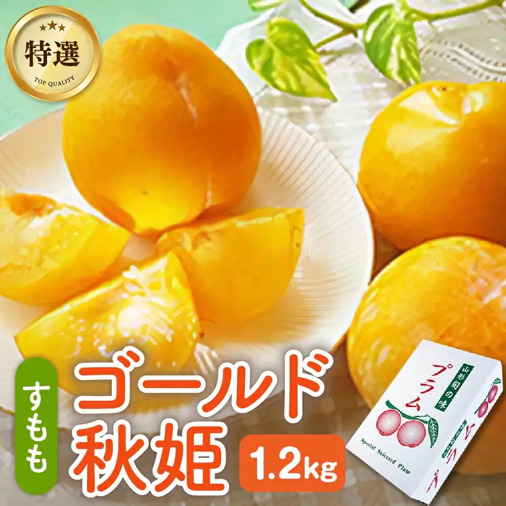 【数量限定】プラム（ゴールド秋姫）１.２ｋｇ　秀品　0106-2605