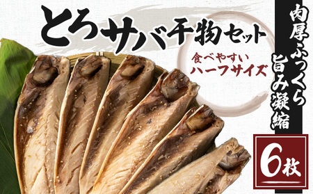 とろサバ 干物 6枚 約200g前後×6枚 合計約1.2kg前後 干物