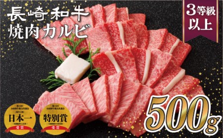 カルビ【長崎和牛】カルビ 500g 和牛 B110 