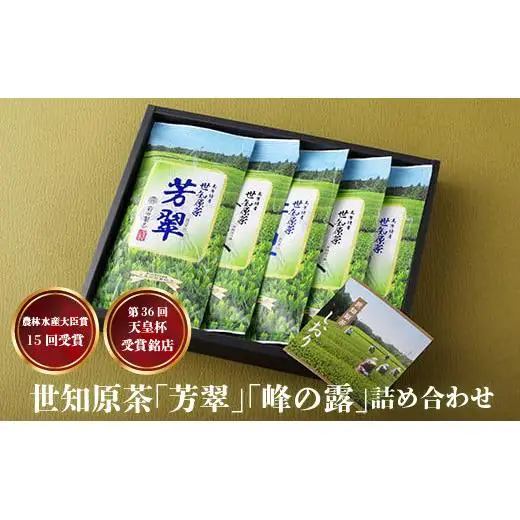 【農林水産大臣賞15回受賞の銘店】世知原茶 ｢芳翠｣｢峰の露｣ 詰め合わせ 500g (100g×5P)【前田製茶】蒸し製玉緑茶 茶葉 日本茶 緑茶