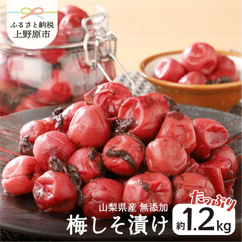 ＼先行予約！／ 西原ばあちゃんの手作り梅しそ漬け 梅しそ漬け 1.2kg 無添加 山梨県産 梅干し 手作り 人気 おすすめ うめぼし 紫蘇 しそ 国産 うめ ウメ ご飯 おにぎり 昔ながら やわらか ジューシー 風味豊か 自然の味 お取り寄せ ギフト プレゼント 贈り物 贈答 送料無料 山梨県 上野原市