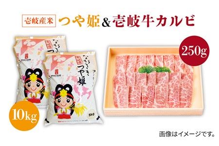 《A4-A5ランク》壱岐牛カルビ250g・壱岐産米つや姫10kg《壱岐市》【壱岐市農業協同組合】[JBO041] 冷凍配送 黒毛和牛 A5ランク お肉 牛肉 焼肉 焼き肉 カルビ 新鮮 やさい ベジタブル 食材 お米 米 ご飯 ごはん セット 焼肉用 九州 33000 33000円