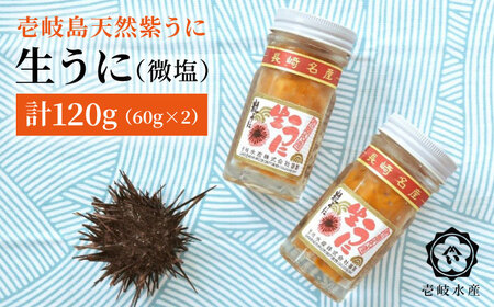 ウニ 生ウニ 天然紫うに！生 うに 2本セット計 120g 《壱岐市》【壱岐水産】[JBR006]