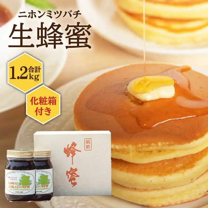 ニホンミツバチ 生蜂蜜 600g×2（化粧箱付き） [JCL006]  ハチミツ 蜂蜜