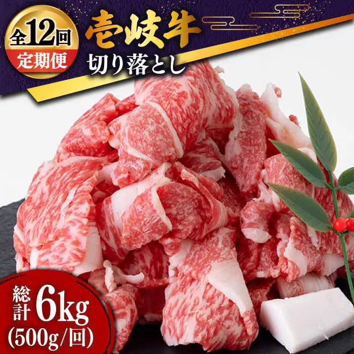 【全12回定期便 】特選 壱岐牛 切り落とし 500g (牛丼/肉じゃが/炒め物)  [JDD011]
