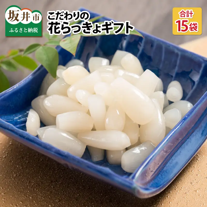 『こだわりの三年掘り栽培』 福井特産 三年子花らっきょギフト 【甘酢 漬け 国産 漬け物 お漬物 ラッキョウ らっきょう】 [B-0701]