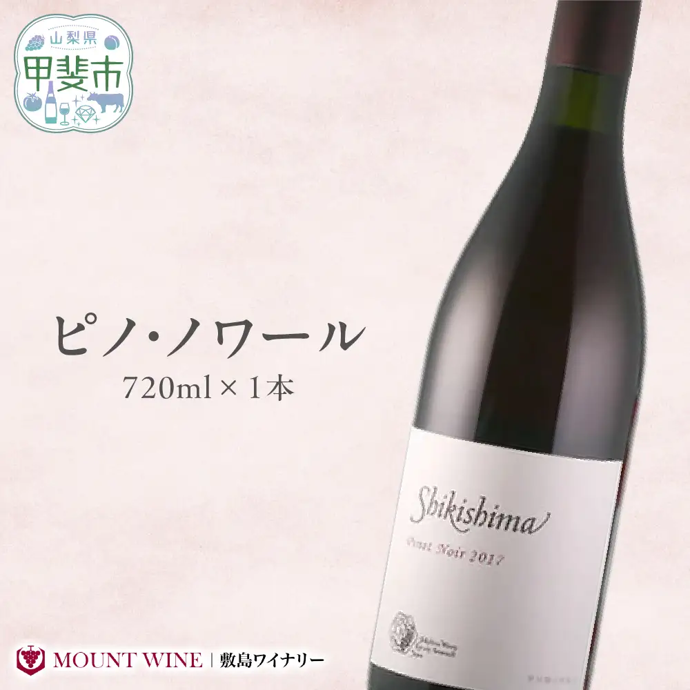 ピノ・ノワール 720ml×1本 ワイン お酒 酒 アルコール 葡萄 ブドウ ギフト プレゼント 贅沢 山梨 甲斐市 F-32