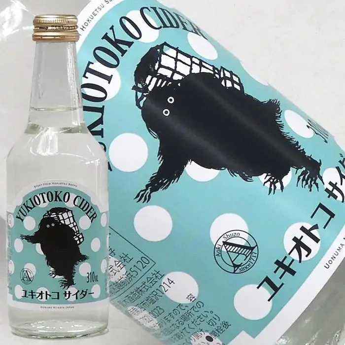 鶴齢 雪男 ユキオトコ サイダー 310ml×12本【天然水 ノンアル 飲料 ソフトドリンク 甘さ控えめ 】