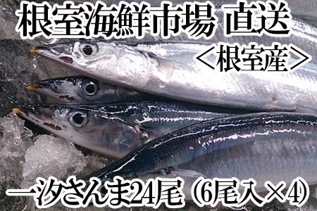【北海道根室産】一汐さんま6尾入×4P(計24尾) A-14209