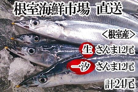 【北海道根室産】一汐さんま6尾入×2P、生さんま6尾入×2P A-14210