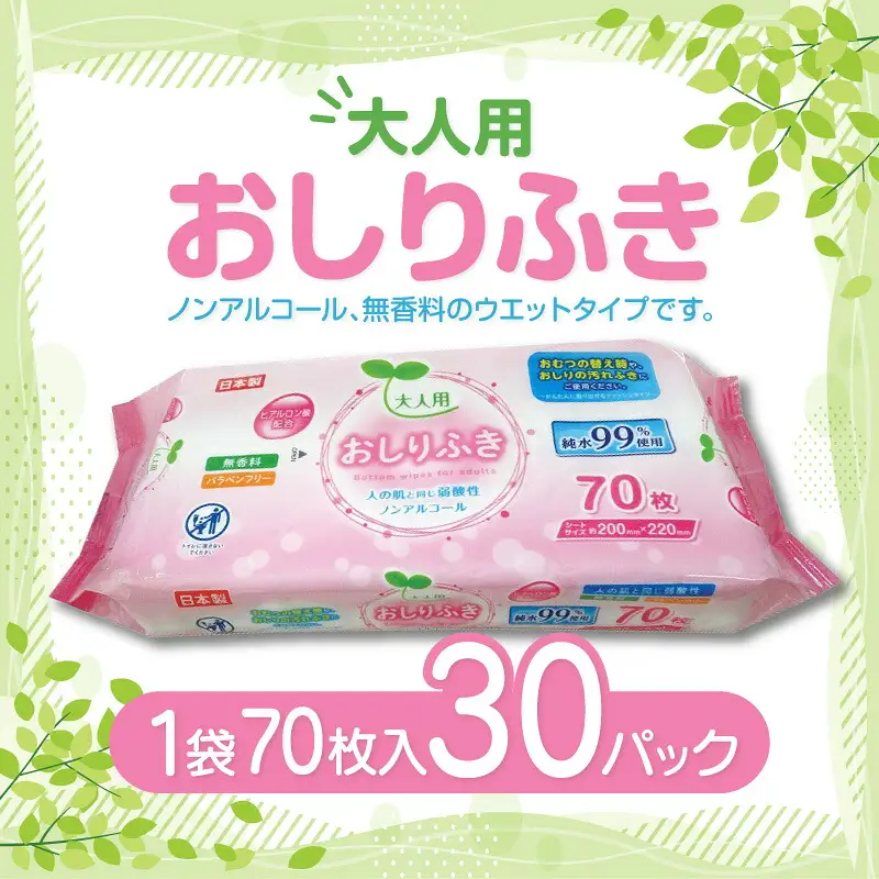LD-213 大人用 おしりふき(70枚)×30パック