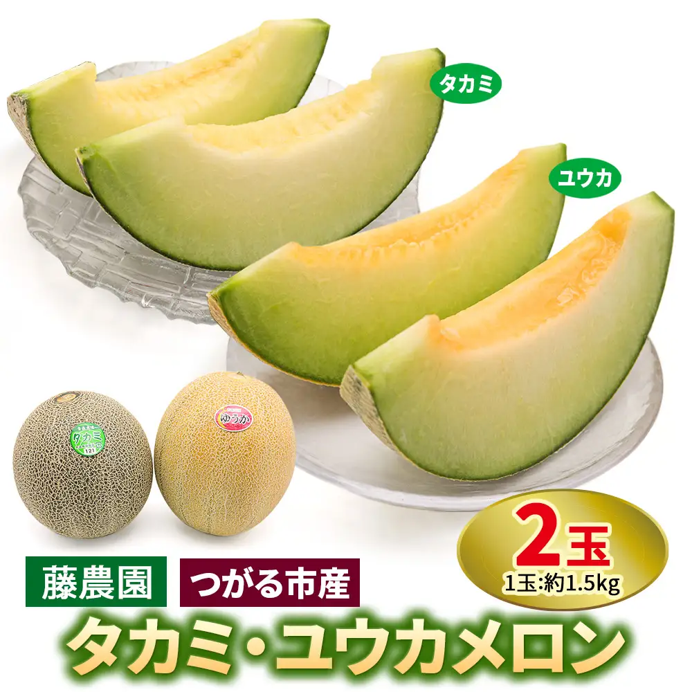 【先行予約】メロン [タカミ] [ユウカ] 2玉セット｜舐瓜 [0837]
