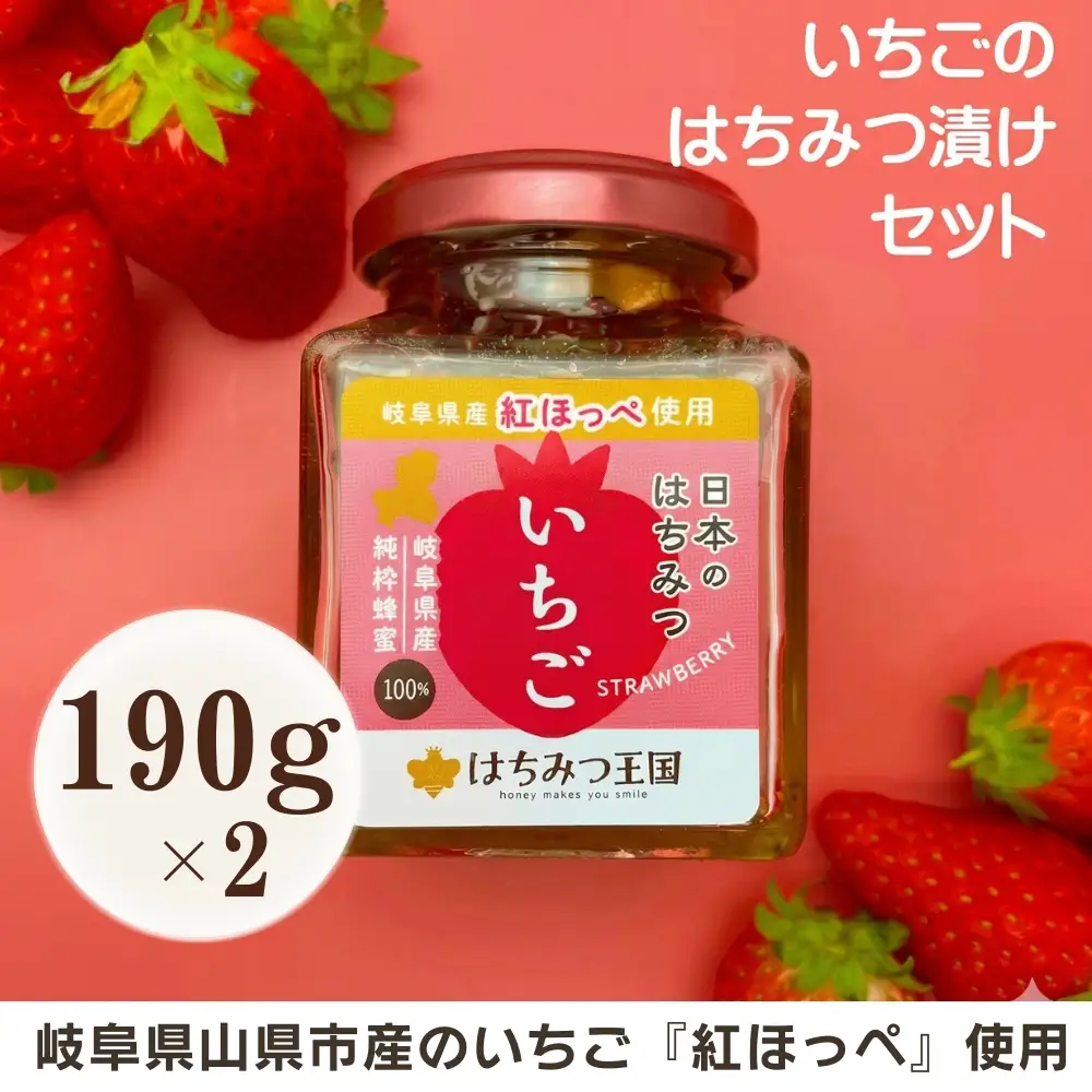 岐阜県産いちごはちみつ漬けセット　190g×2瓶 [No.426]