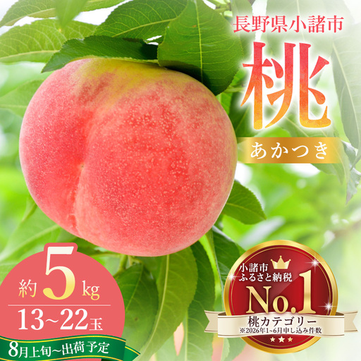 桃 あかつき 約5kg 13～22玉 桃