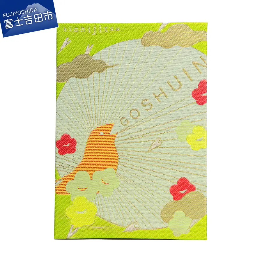 GOSHUINノート(梅) 御朱印帳 ご朱印 神社 お寺 おしゃれ 旅行 雑貨 小物 機織り 手製本 