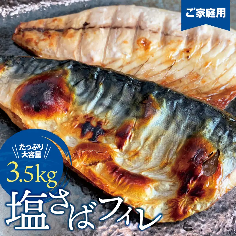 【ご家庭用】大容量！塩さばフィレ3.5kg　鯖 サバ 切身【uot749C】