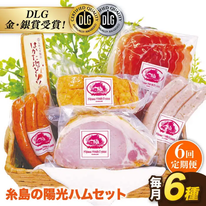 【 全6回 定期便 】  糸島 の 陽光 ハム セット 2 《糸島》 【志摩スモークハウス】 [AOA012]