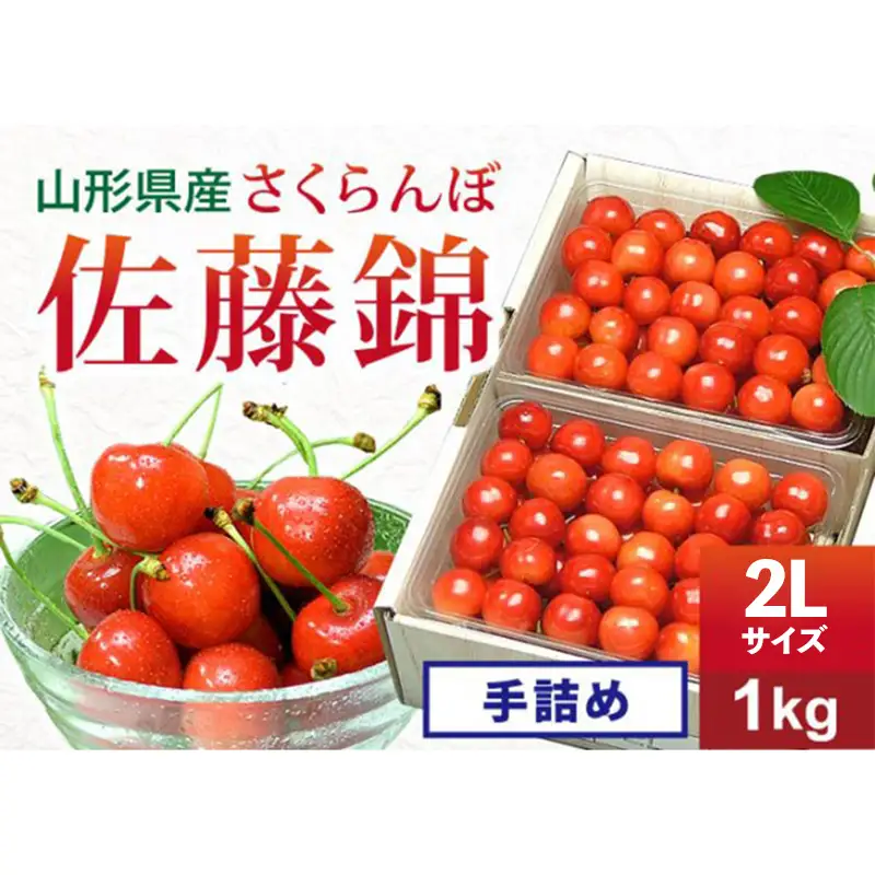 《先行予約 2027年度発送》さくらんぼ【佐藤錦】 秀品 2L 手詰め 1kg FSY-0152