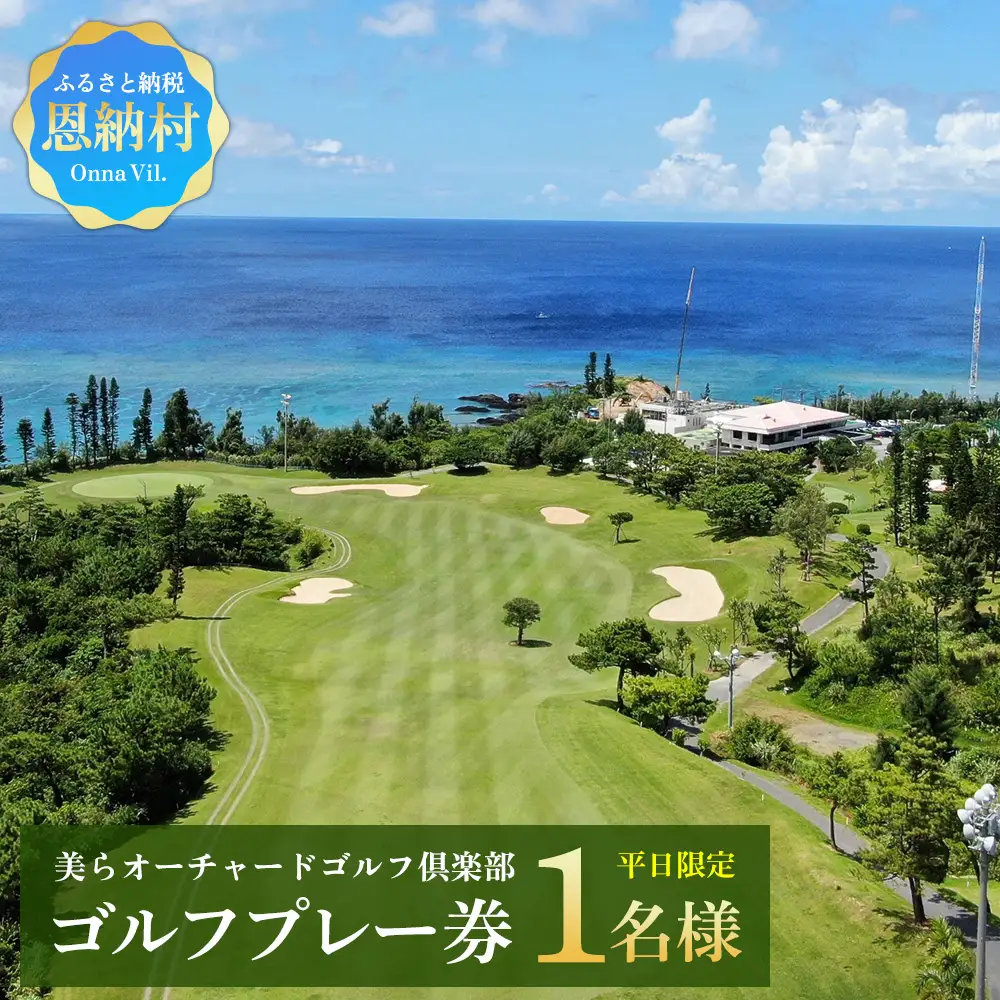 チケット 平日限定 ゴルフプレー券 1名  (恩納村・1ラウンド )【美らオーチャードゴルフ倶楽部】
