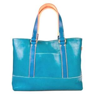 【全6色】栃木レザーのトートバッグ A4サイズ パソコン 肩掛け ビジネスにもカジュアルにも/Tote bag 04/ブルー/minca　403【かばん ファッション 人気 おすすめ 】