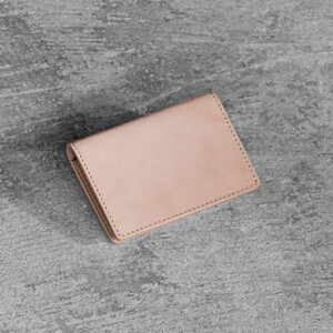 栃木レザー使用｜約30枚収納 本革名刺入れ｜Card holder 01｜タン｜minca（全7色）