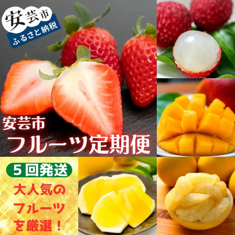 安芸市フルーツ定期便A【7万円コース/年5回発送】