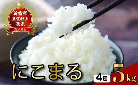 【令和7年産】 米 定期便 5kg×4回 にこまる 米 AS014