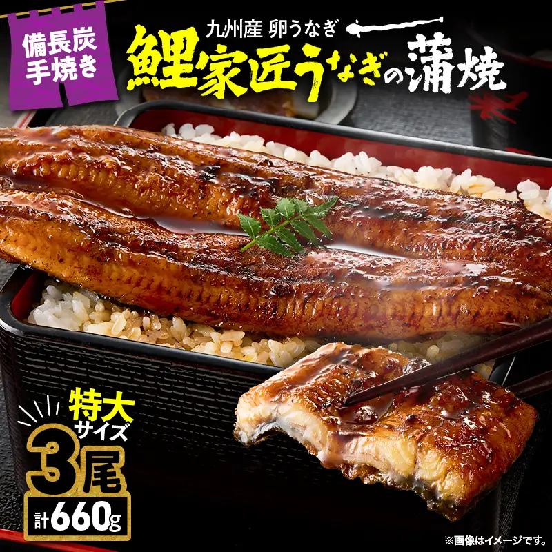 【 土用の丑の日特集 】 1748 【特大】備長炭手焼 うなぎ の 蒲焼 3尾 計660g KN029-009 魚 鰻 惣菜 総菜 うなぎ
