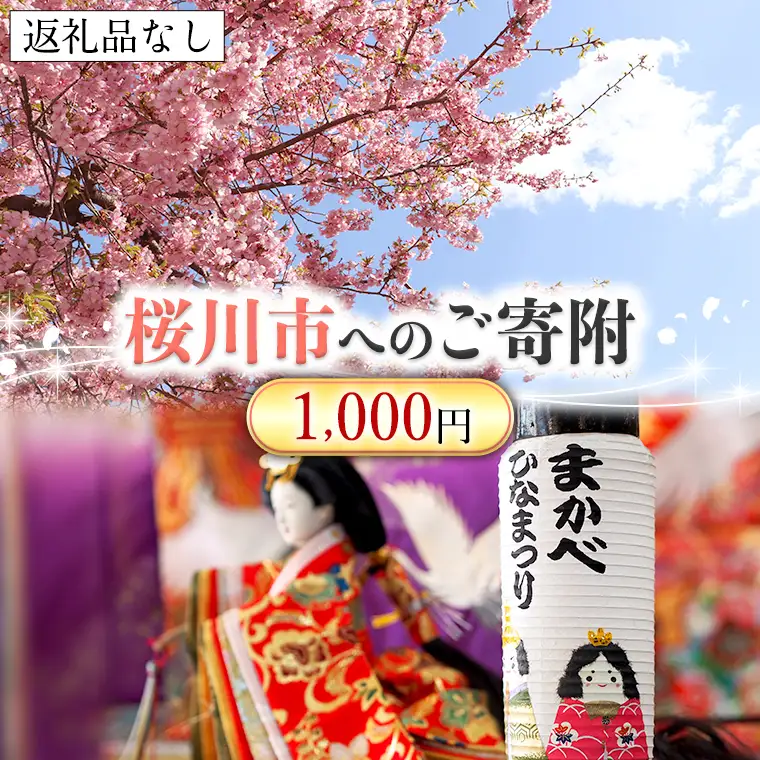 【返礼品なし】桜川市へのご寄附1,000円[BR004sa]