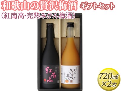 和歌山の贅沢梅酒ギフトセット(紅南高・完熟みかん梅酒)◇｜お酒 紅南高梅 柑橘 贈答 2本 ※離島への配送不可