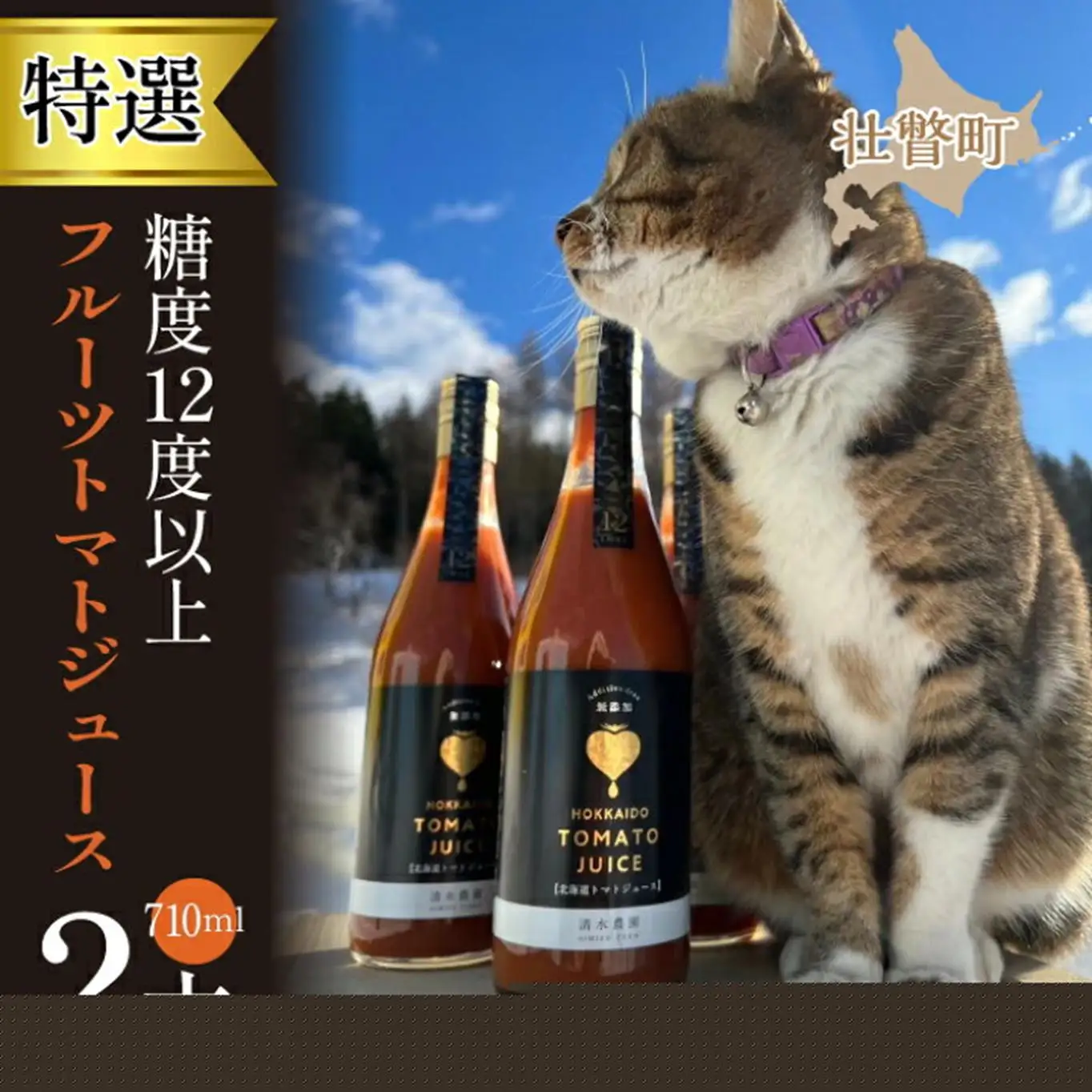【特選・糖度12度以上】フルーツトマトジュース710ml×2本 SBTO008