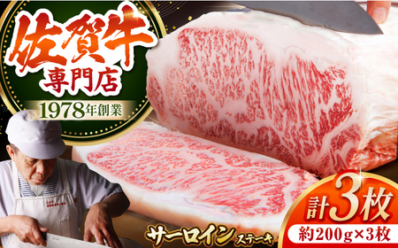 佐賀牛 サーロイン ステーキ約200g×3枚 HAA005 ステーキ 和牛 国産
