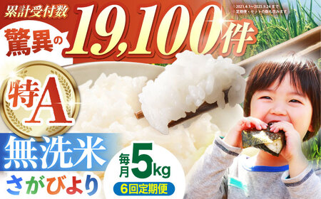 【全6回定期便】さがびより 無洗米 5kg  [HBL026]  無洗
