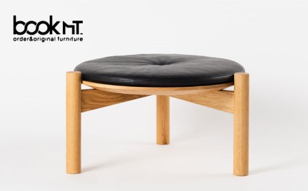【受注生産】低座スツール（オーク/黒）【bookMt.】HBW004 椅子 スツール インテリア 家具