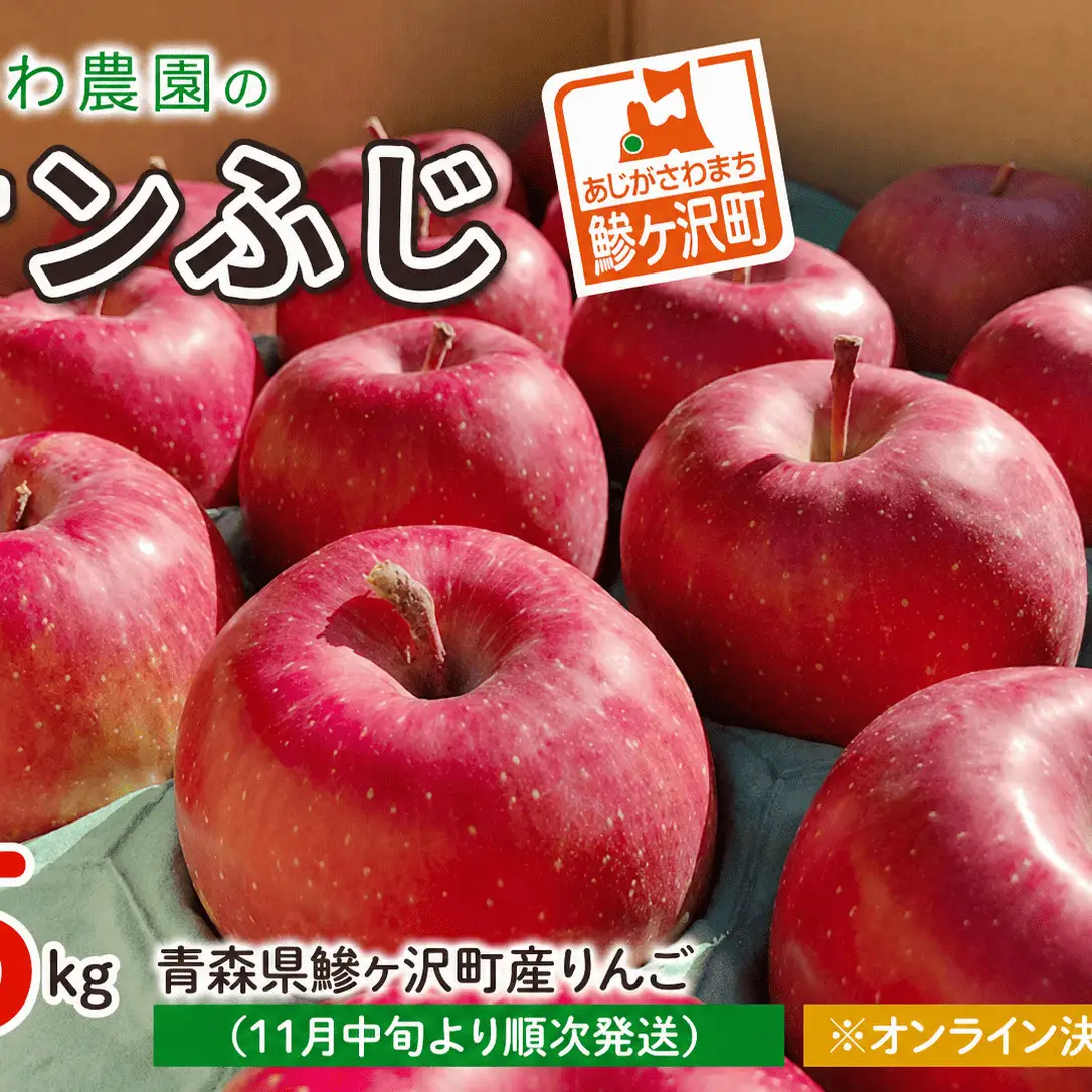 りんご 青森 サンふじ リンゴ 約 5kg （18～20玉） 青森県 鰺ヶ沢町産 たわわ農園 フルーツ 果物 果物類 林檎 サンフジ 青森産 ふじ 2026 ※2026年11月中旬より順次発送 ※オンライン決済限定 