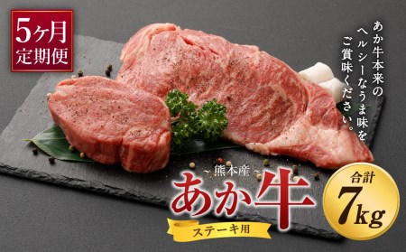 【定期便 5ヶ月】熊本産 あか牛 ステーキ ヒレ 600g ロース 800g 