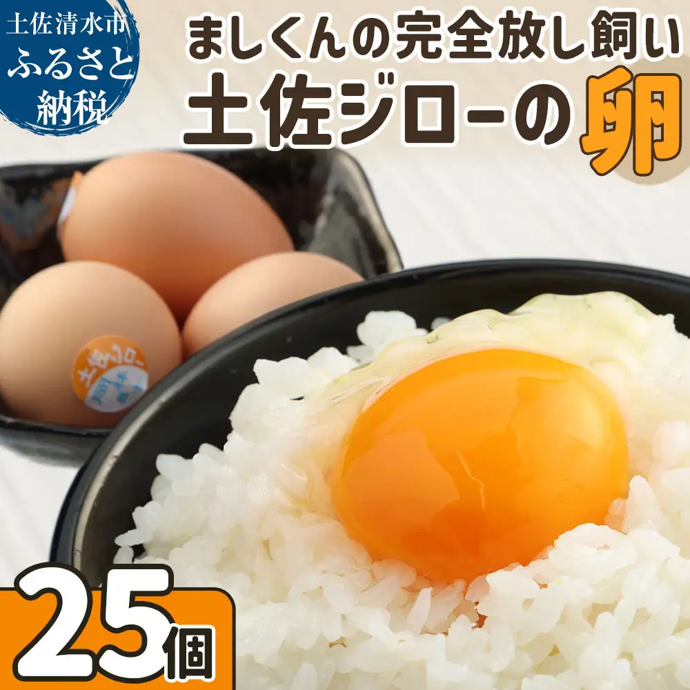 ましくんの完全放し飼い土佐ジローの卵（25個入り） 【R00443】